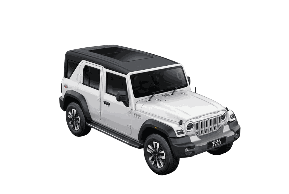 Thar Roxx 4×4 AX7L self drive with 5 seats and manual transmission, available for self drive rental in Bengaluru
